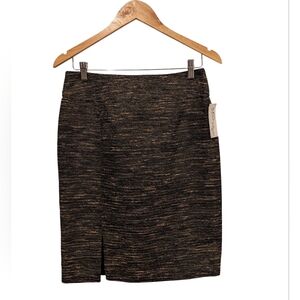 Mary Kay By Twinhill Black and Gold Pencil Skirt Size 6